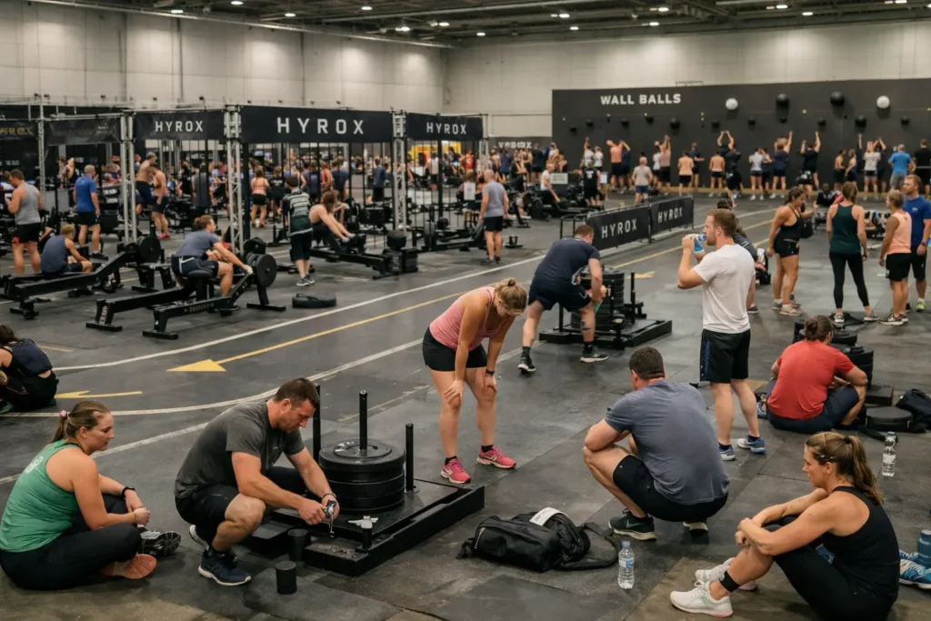 can anyone compete in HYROX – large indoor HYROX event with multiple race lanes