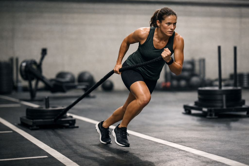 HYROX training guide for beginners combining running and functional workouts