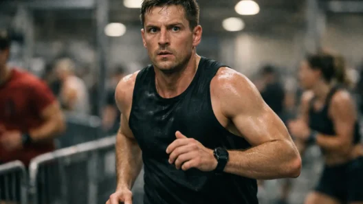 HYROX athlete realizing a pacing mistake during his first race