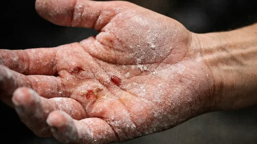 Worn hands and calluses caused by HYROX training and racing