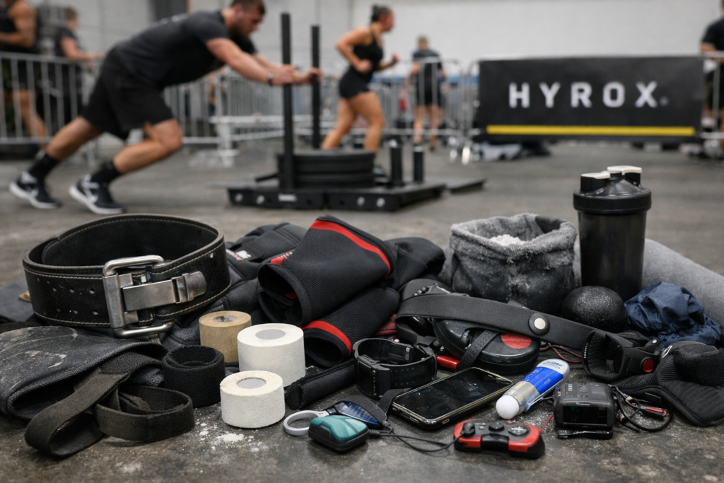 Excessive accessories creating unnecessary complexity in a HYROX race