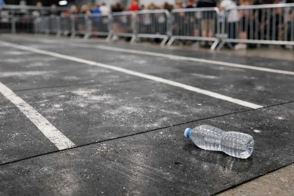 How hard is HYROX competition floor after intense race heat