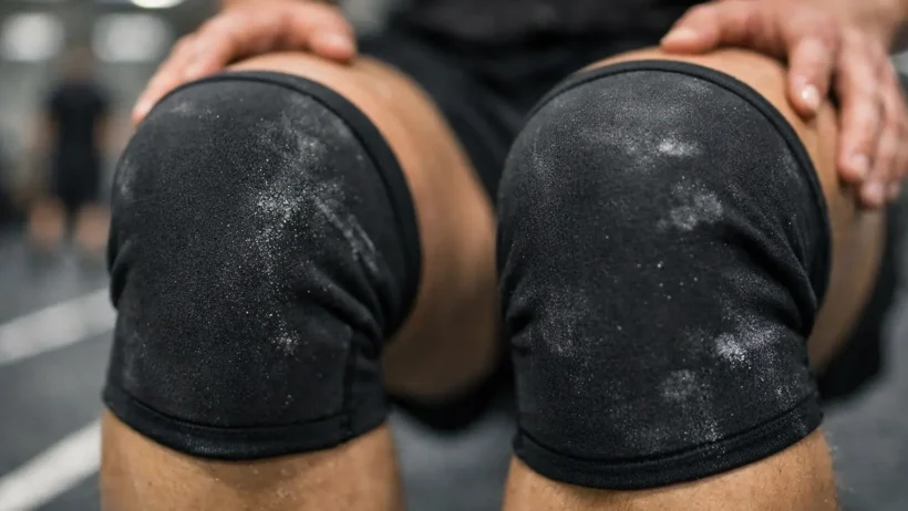 Do you need knee sleeves for HYROX race close up knee focus