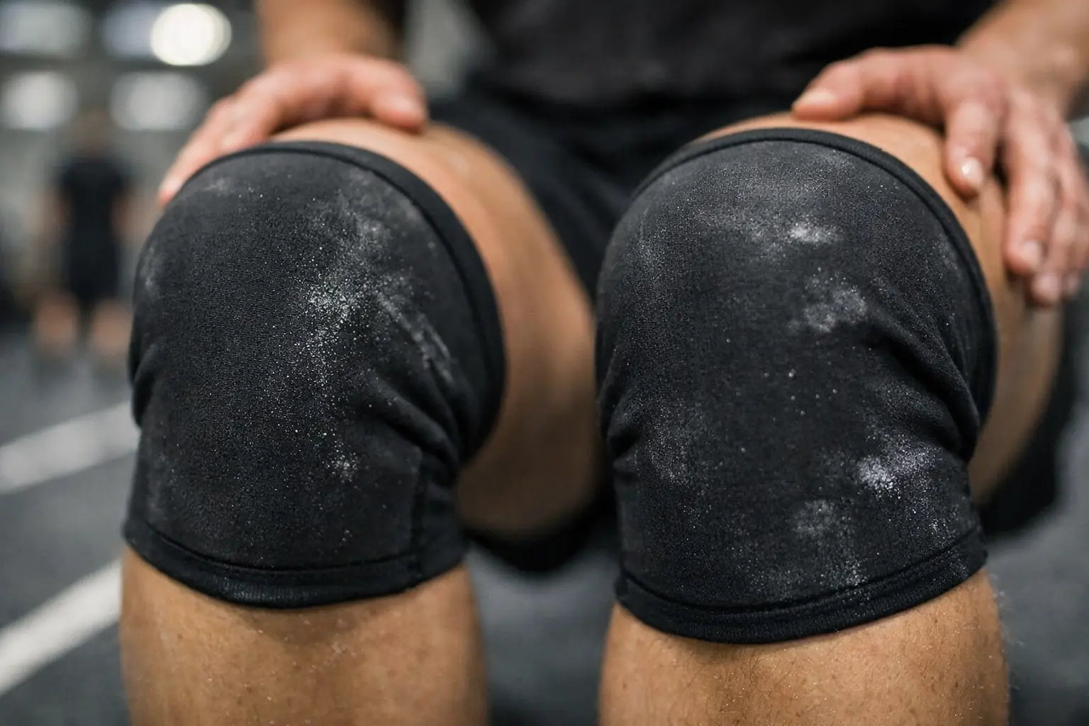 Do you need knee sleeves for HYROX race close up knee focus