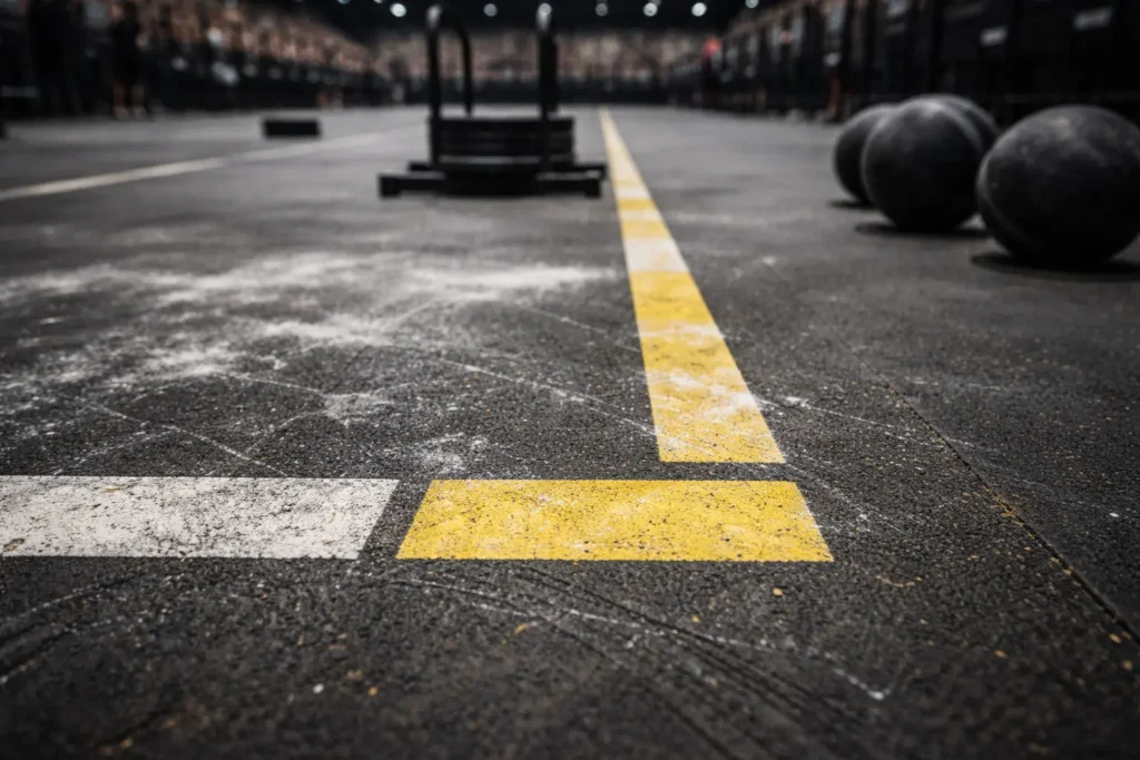 hyrox competition lane line station standard