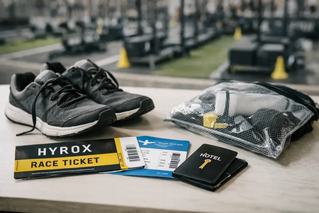 hyrox total race cost including entry fee travel hotel and gear expenses comparison