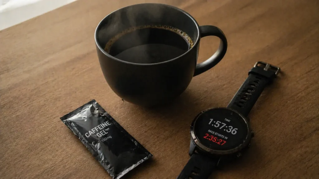 Coffee and caffeine gel as pre-race preparation — what to eat before HYROX caffeine strategy