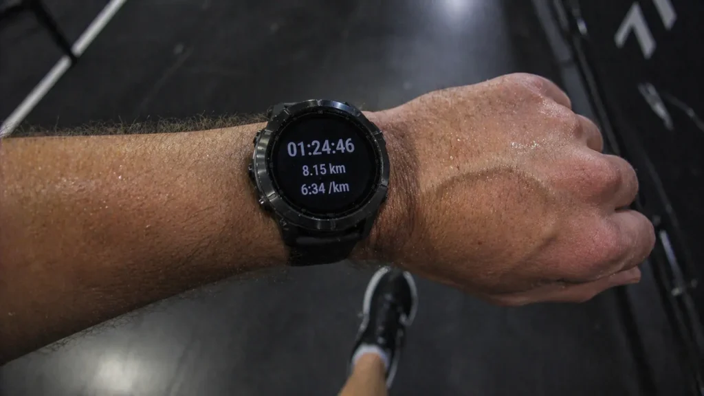 hyrox finish time garmin watch pov athlete checking result