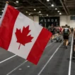 HYROX Canada 2026 — Canadian flag with HYROX race venue in background