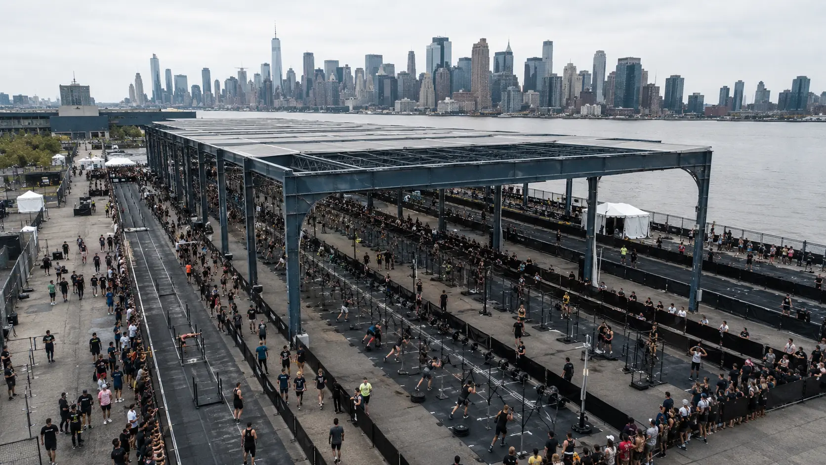 HYROX New York 2026 outdoor venue at Pier 76 Hudson River Park