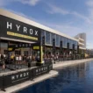 HYROX Tampa 2026 at the Tampa Convention Center waterfront — athlete check-in area and race venue exterior