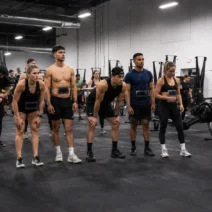 How to choose your HYROX division — athletes lined up at the start of a HYROX race
