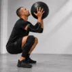elbow sleeve for HYROX worn during wall ball training
