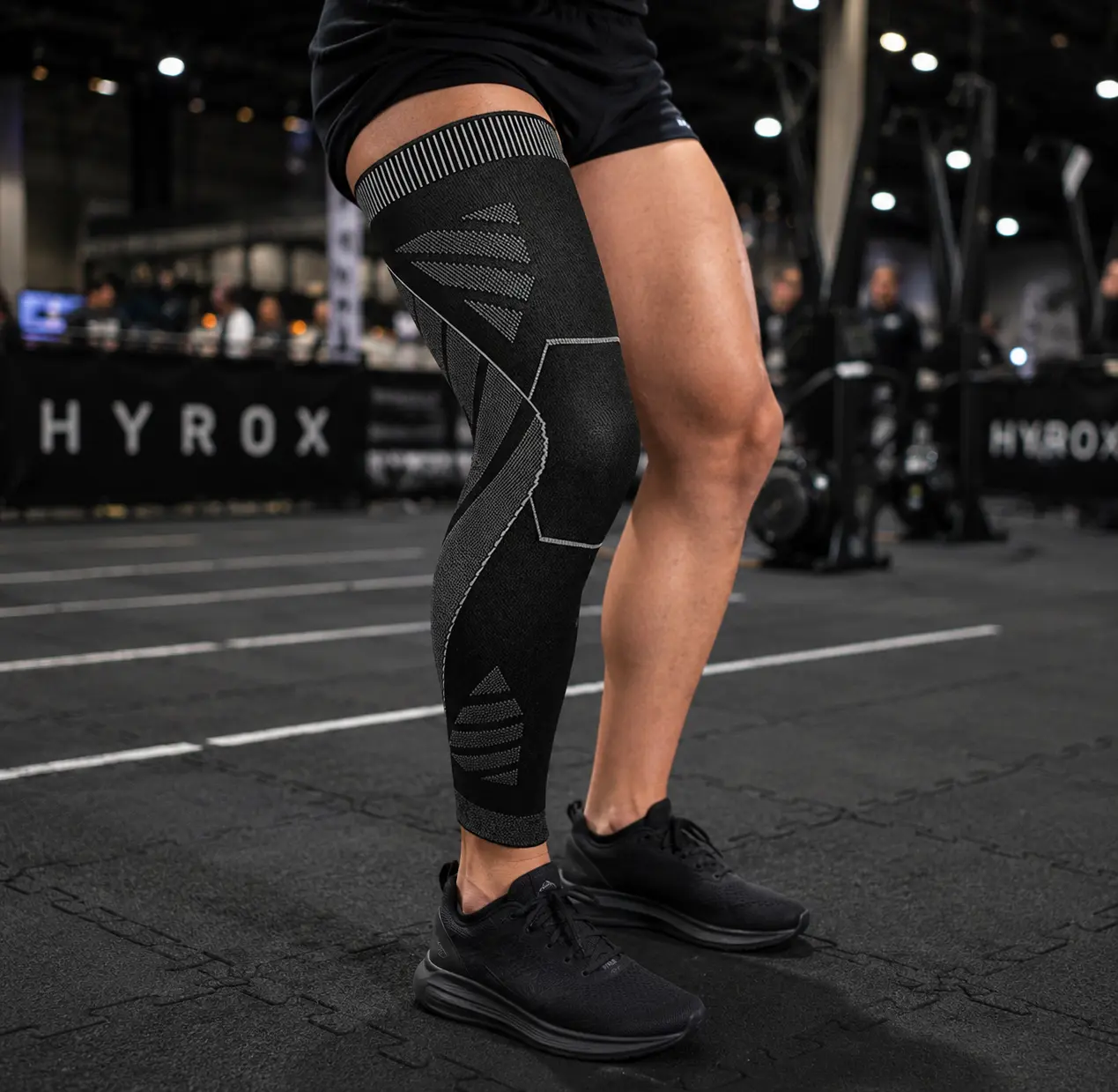 compression leg sleeve for HYROX training