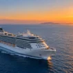 HYROX Elite 15 Cruise ship sailing across the Mediterranean at sunrise