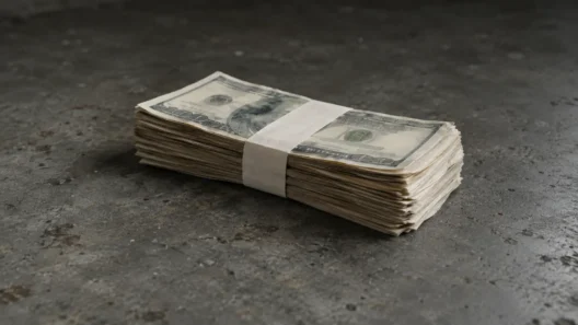 HYROX prize money 2026/27: stack of dollar bills on a concrete surface
